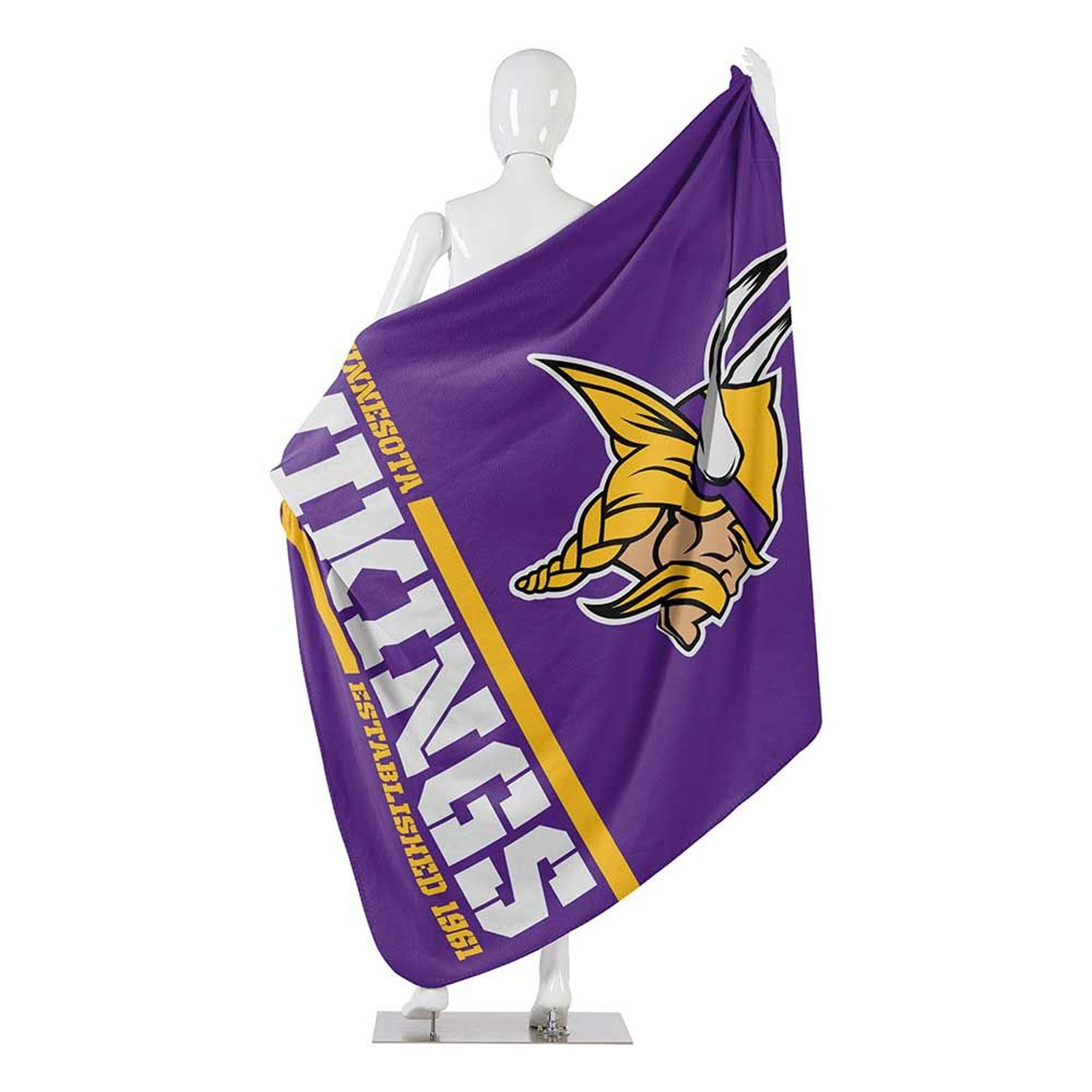 50" X 60" Northwest NFL Large Soft Fleece Throw Blanket featuring vibrant team logo on soft fleece material.