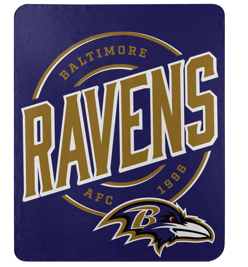 50" X 60" Northwest NFL Large Soft Fleece Throw Blanket featuring vibrant team logo on soft fleece material.
