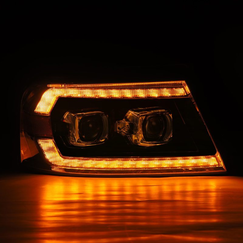 AlphaRex LUXX-Series LED Projector Headlights for 2004-2008 Ford F-150, showcasing modern design and advanced lighting technology.