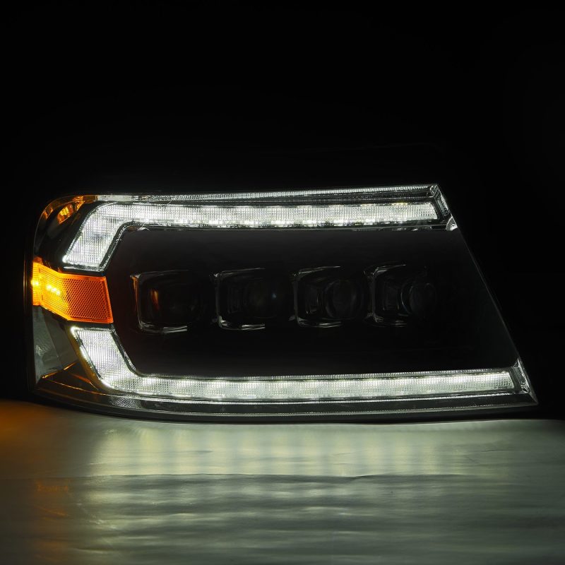 AlphaRex NOVA-Series LED Projector Headlights for 2004-2008 Ford F-150, showcasing advanced design and bright illumination.