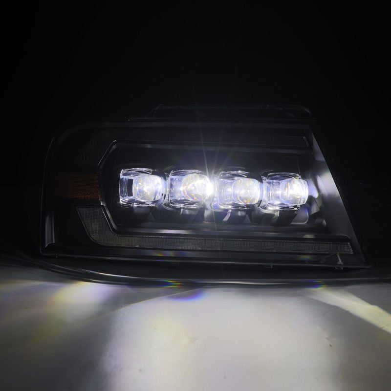 AlphaRex NOVA-Series LED Projector Headlights for 2004-2008 Ford F-150, showcasing advanced design and bright illumination.