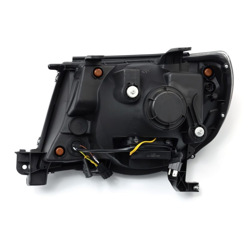 AlphaRex LUXX Crystal Headlights for 2005-2011 Toyota Tacoma featuring a sleek plank style design for enhanced visibility and modern aesthetics.