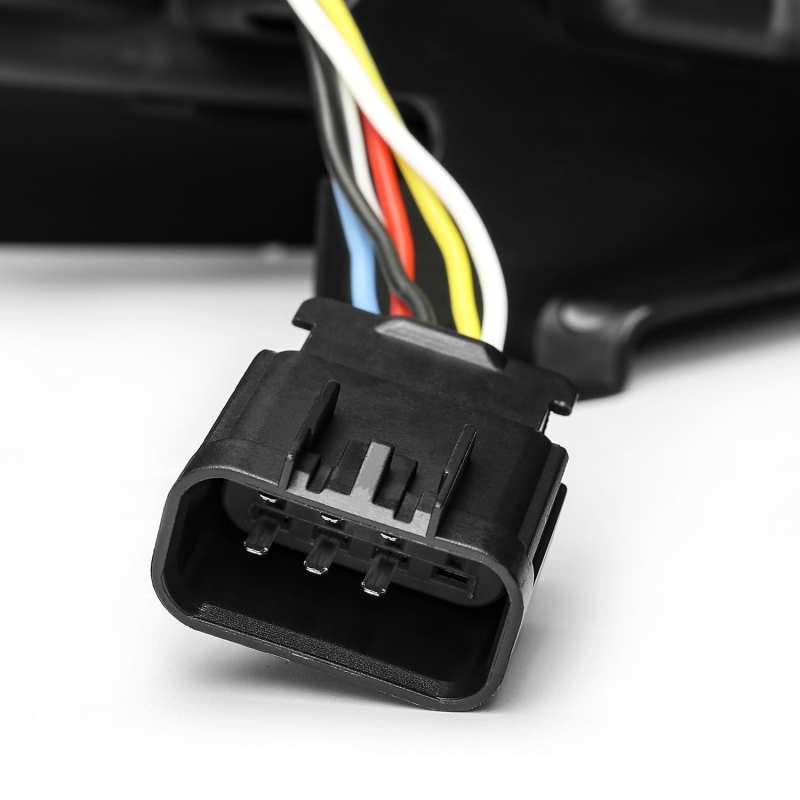 AlphaRex LUXX LED Projector Headlights for 07-13 Chevy 1500 in Jet Black finish, showcasing a modern plank style design.