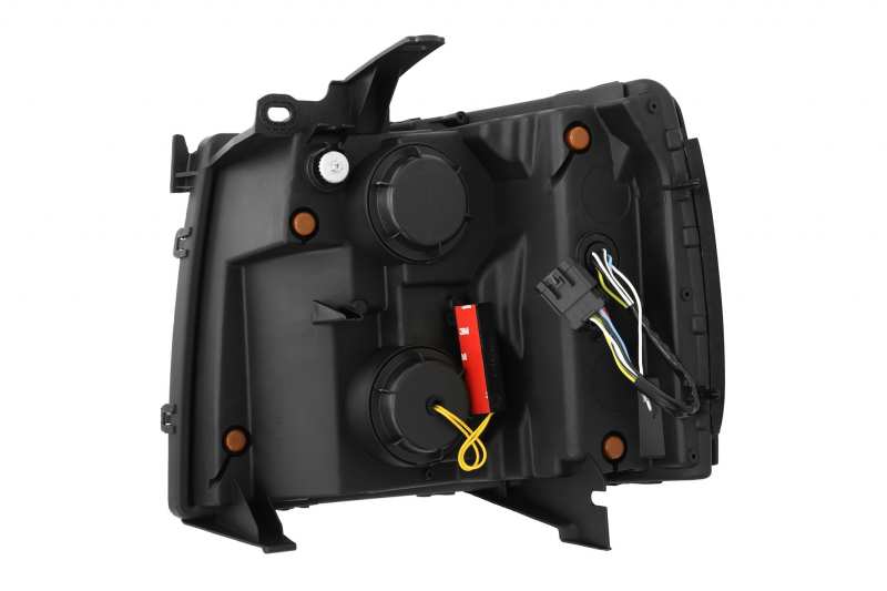 AlphaRex NOVA LED projector headlights for 2007-2013 Chevy Silverado 1500, featuring Ice Cube 3D projector technology and chrome finish.