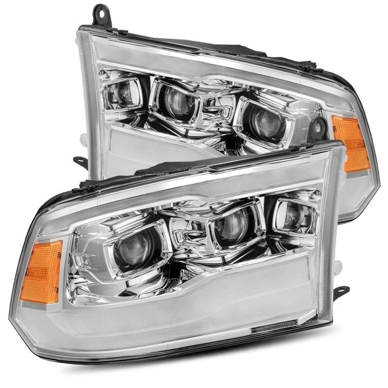 AlphaRex PRO-Series Projector Headlights for Dodge Ram 1500HD, showcasing sleek design and advanced lighting technology.