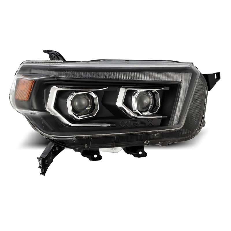 AlphaRex LUXX LED Projector Headlights for 2010-2013 Toyota 4Runner in sleek plank style, showcasing modern design and advanced LED technology.