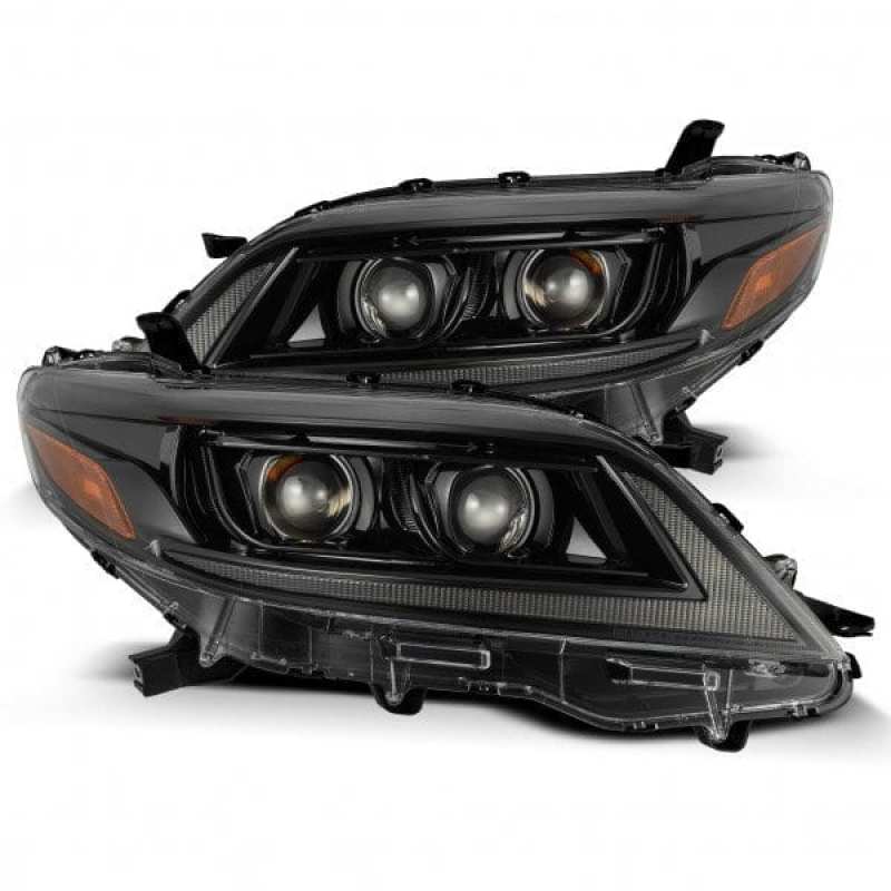 AlphaRex LUXX LED Projector Headlights for Toyota Sienna, featuring a sleek plank design and advanced LED technology.