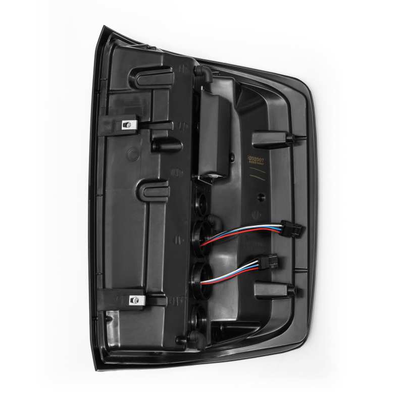 AlphaRex PRO-Series LED Tail Lights for Chevrolet Silverado 1500, featuring a sleek jet-black design and advanced LED technology.