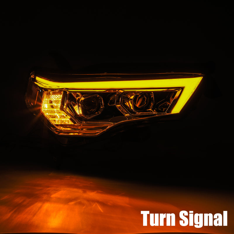 AlphaRex LUXX LED Projector Headlights for 2014-2020 Toyota 4Runner in sleek plank style, enhancing visibility and aesthetics.