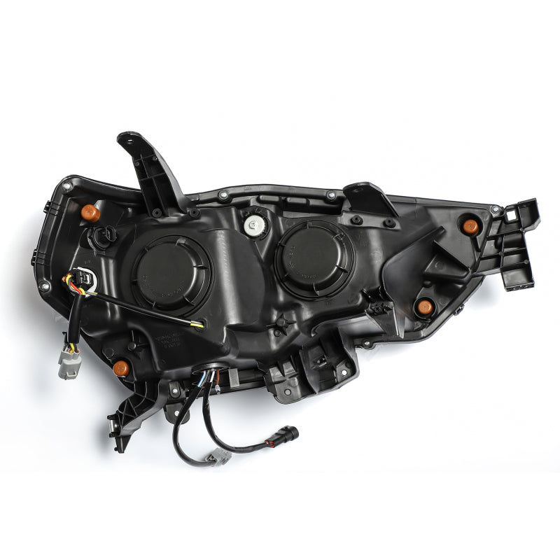 AlphaRex NOVA LED projector headlights for 2014-2020 Toyota 4Runner, featuring Ice Cube 3D projector technology and sleek plank style design.