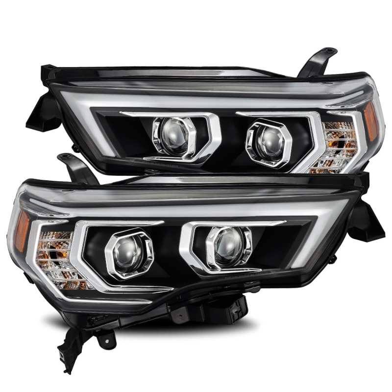 AlphaRex PRO-Series projector headlights for 2014-2020 Toyota 4Runner, featuring a sleek plank design and advanced illumination technology.