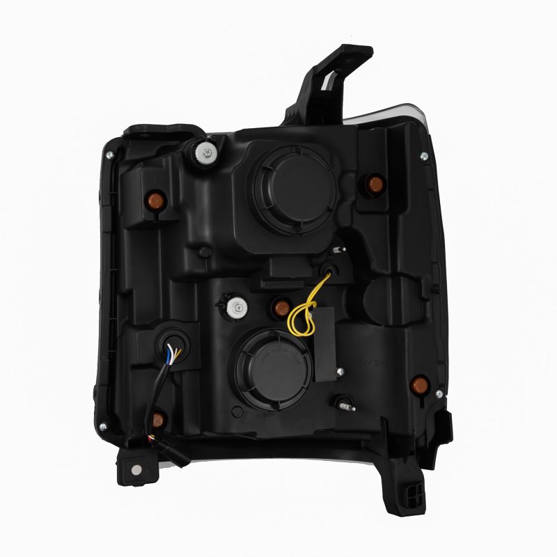 AlphaRex NOVA-Series LED projector headlights for 2016-2018 Chevy Silverado 1500, featuring a chrome finish and advanced LED technology.