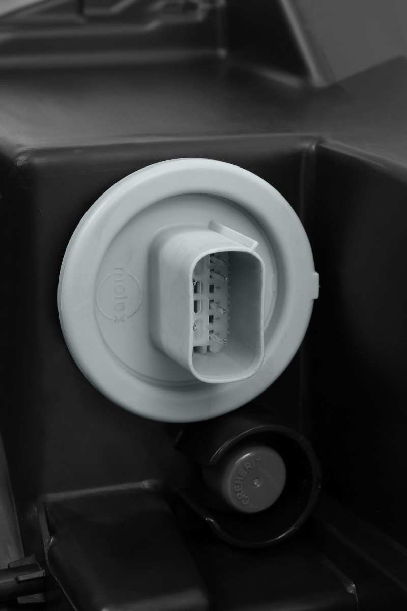 AlphaRex LUXX LED Projector Headlights for 19-20 Dodge Ram 1500 with a sleek plank chrome finish, showcasing advanced LED technology.