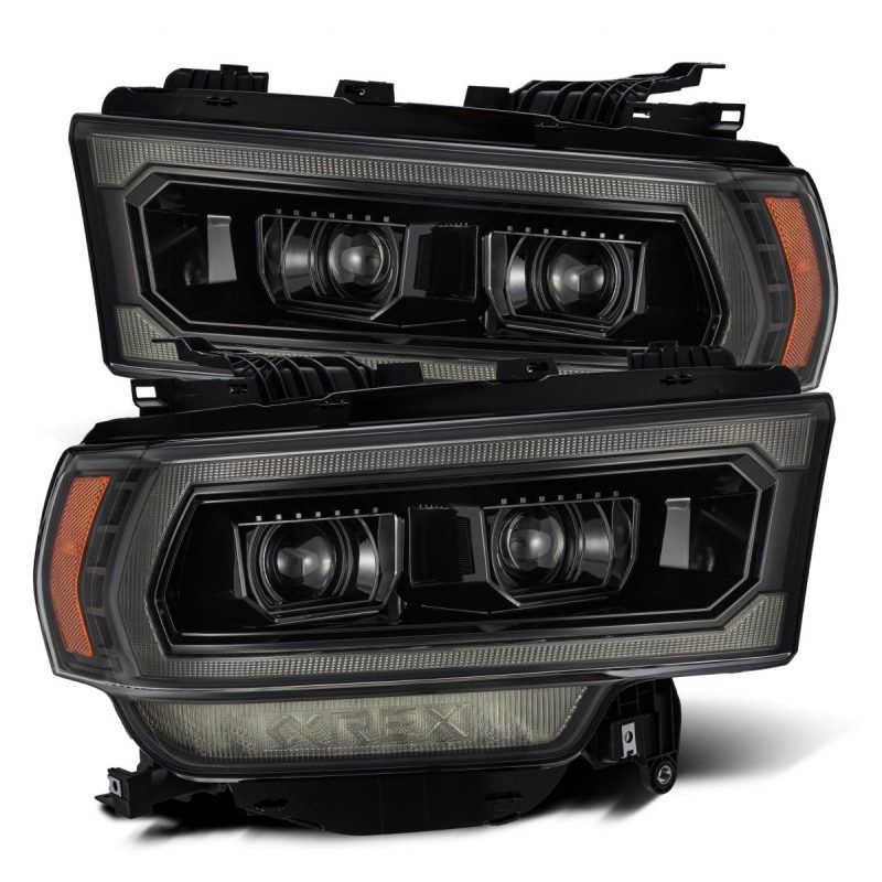 AlphaRex PRO-Series Projector Headlights for 2019-2021 Ram 2500, featuring a sleek plank style design.