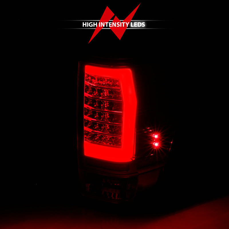 Anzo 04-15 Nissan Titan Full LED Tailights with chrome housing and red/clear lenses, showcasing modern design and bright LED technology.