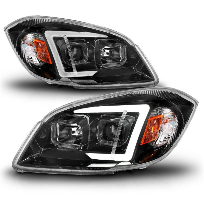 ANZO LED projector headlights for Chevrolet Cobalt and Pontiac G5, showcasing modern design and powerful light output.