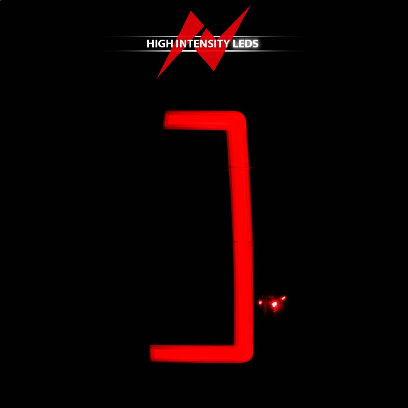 ANZO 07-17 Ford Expedition LED Taillights with black housing and light bar design, showcasing modern automotive lighting technology.