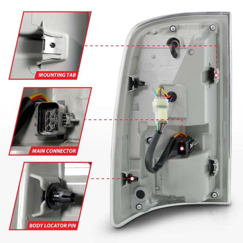 ANZO 09-18 Dodge Ram 1500 Sequential LED Taillights in black, showcasing sleek design and advanced lighting technology.