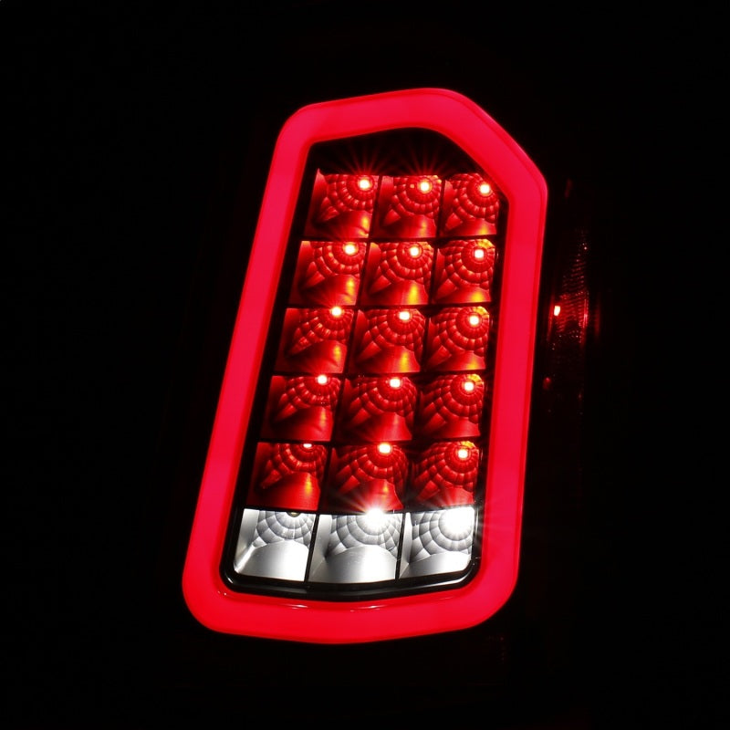 ANZO 11-14 Chrysler 300 LED Taillights in Black with Sequential lighting, showcasing a modern design and enhanced visibility features.