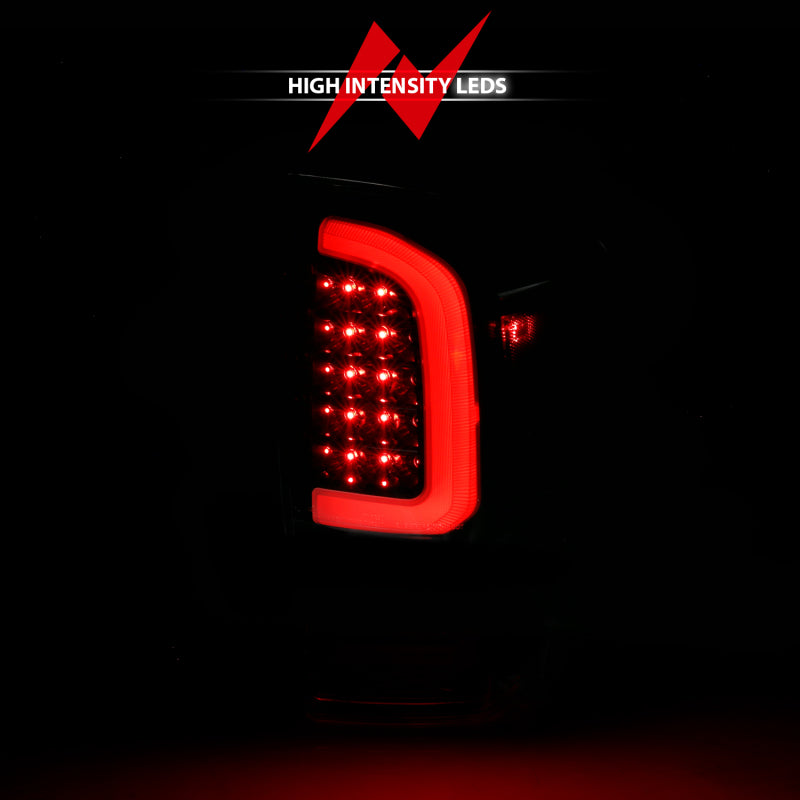 ANZO LED Tail Lights for 2016-2022 Toyota Tacoma featuring a light bar sequential design, enhancing visibility and style.