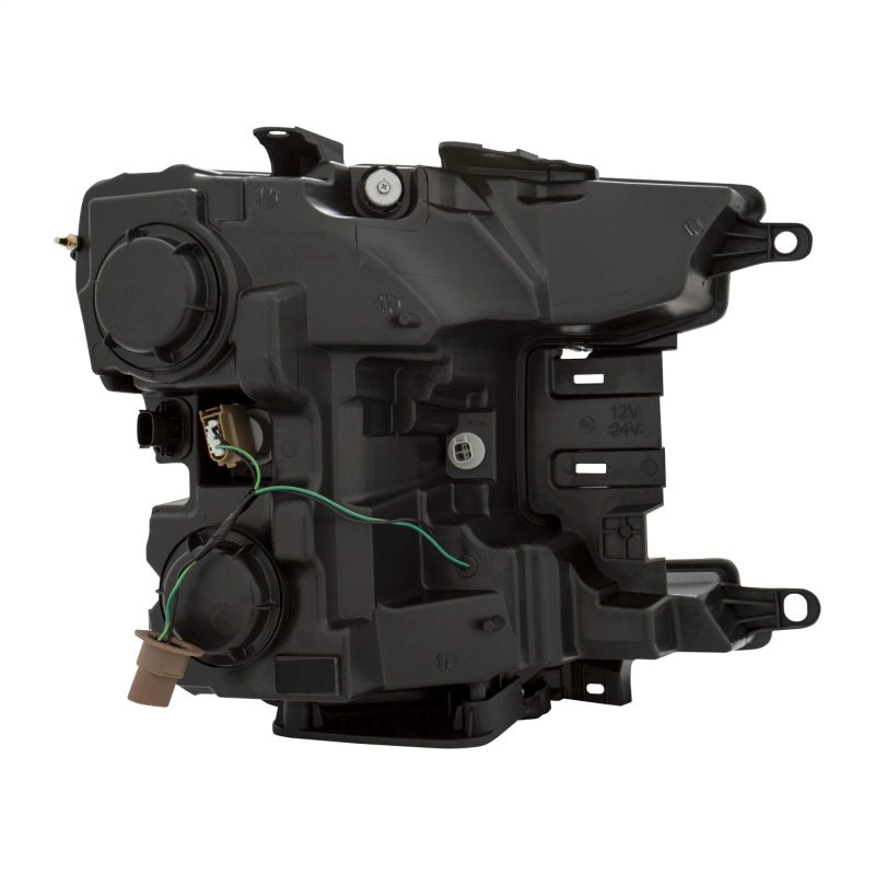 ANZO 18-19 Ford F-150 Projector Headlights with plank style switchback design, showcasing modern styling and enhanced visibility.