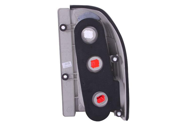 ANZO 1999-2004 Suzuki Grand Vitara taillights with chrome housing and clear lens, showcasing modern design and enhanced visibility.