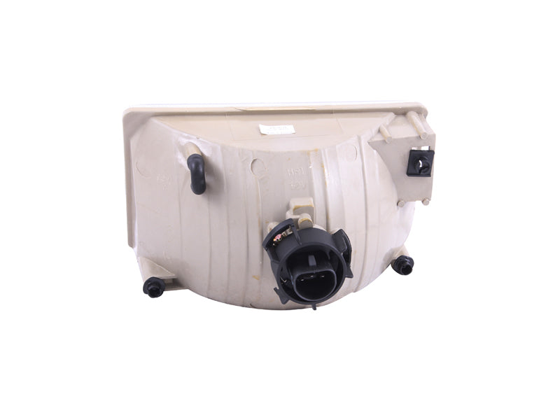 ANZO Crystal Headlights for 1993-1998 Jeep Grand Cherokee with chrome housing and clear lens.