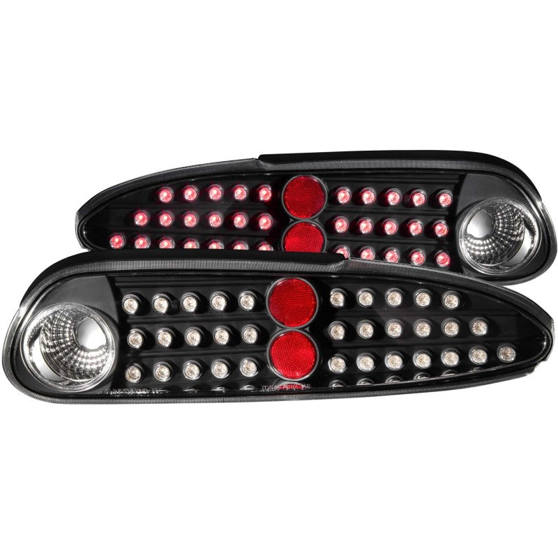 ANZO LED taillights for 1993-2002 Chevrolet Camaro with black housing and clear lens.