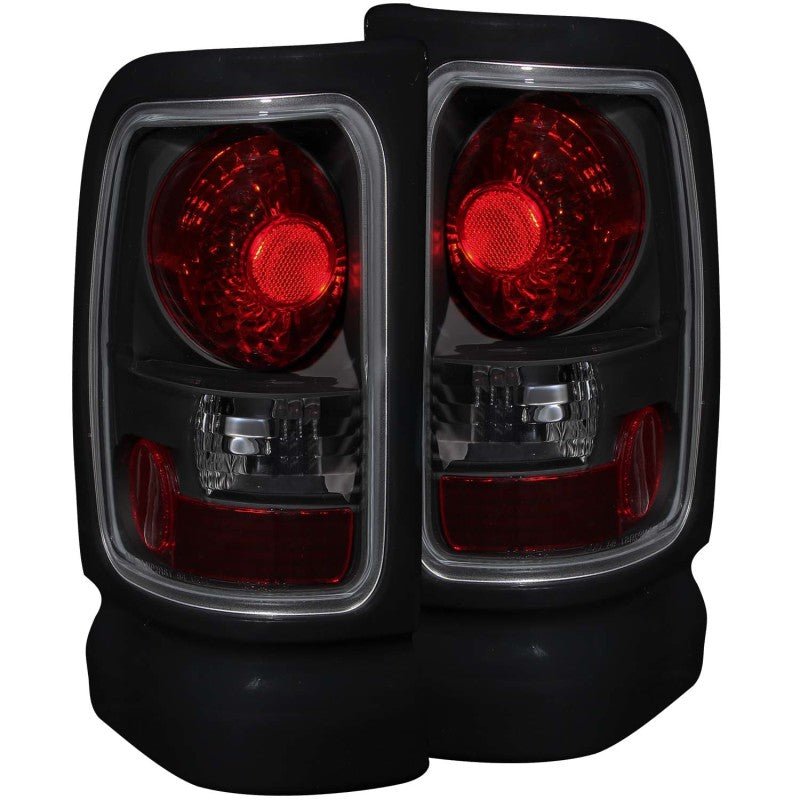 ANZO Dark Smoke Taillights for 1994-2001 Dodge Ram, showcasing sleek design and modern aesthetics.