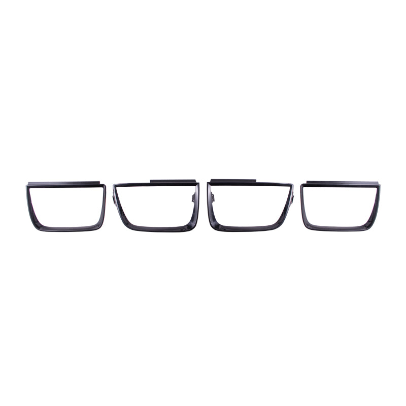 ANZO 2010-2013 Chevrolet Camaro taillight bezels in gloss black finish, showcasing sleek design and perfect fit.