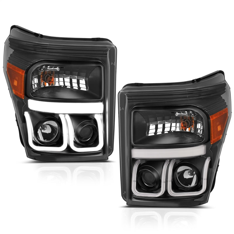Pair of automotive headlight assemblies