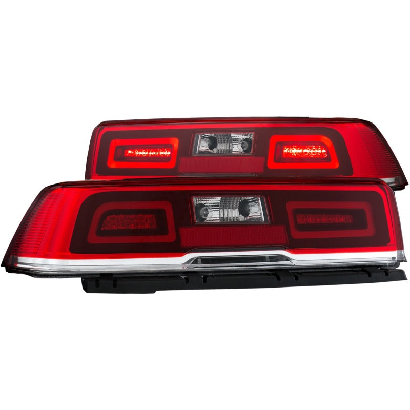 ANZO LED Taillights for 2014-2015 Chevrolet Camaro in Red/Clear, showcasing modern design and superior illumination.