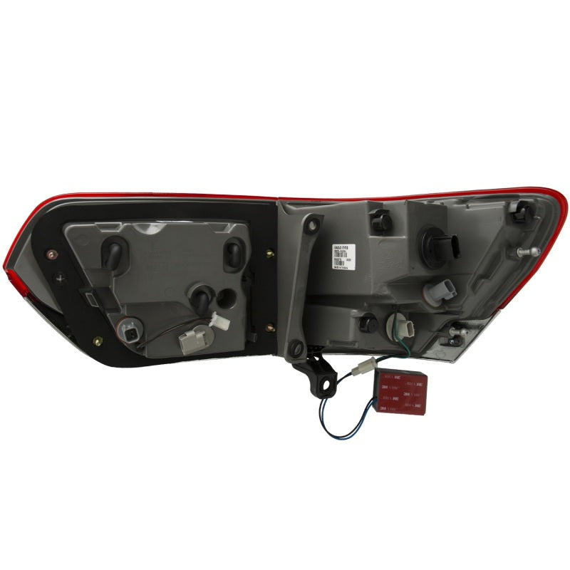 ANZO LED Taillights for 2014-2016 Jeep Grand Cherokee in Red/Smoke finish, showcasing modern design and enhanced visibility.