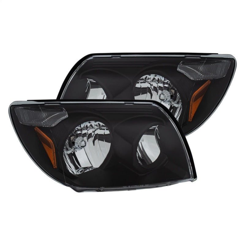 ANZO Crystal Headlights for 2003-2005 Toyota 4Runner featuring clear lens and black housing.