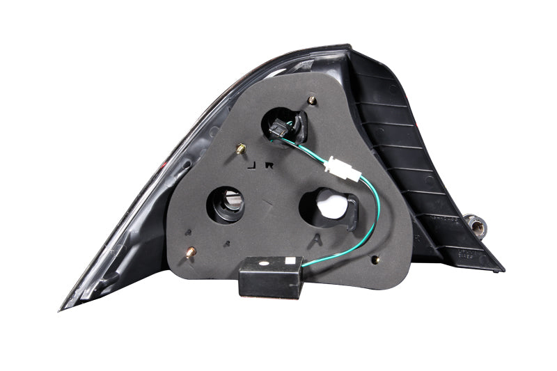 ANZO LED taillights for 2004-2005 Honda Civic with black housing and clear lens, showcasing modern design and enhanced visibility.