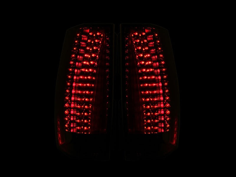 ANZO LED taillights for 2007-2011 Cadillac Escalade with chrome housing and clear lens.