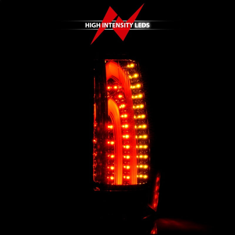 ANZO LED taillights for 2007-2014 Chevrolet Suburban with smoke lens, showcasing modern design and enhanced visibility.