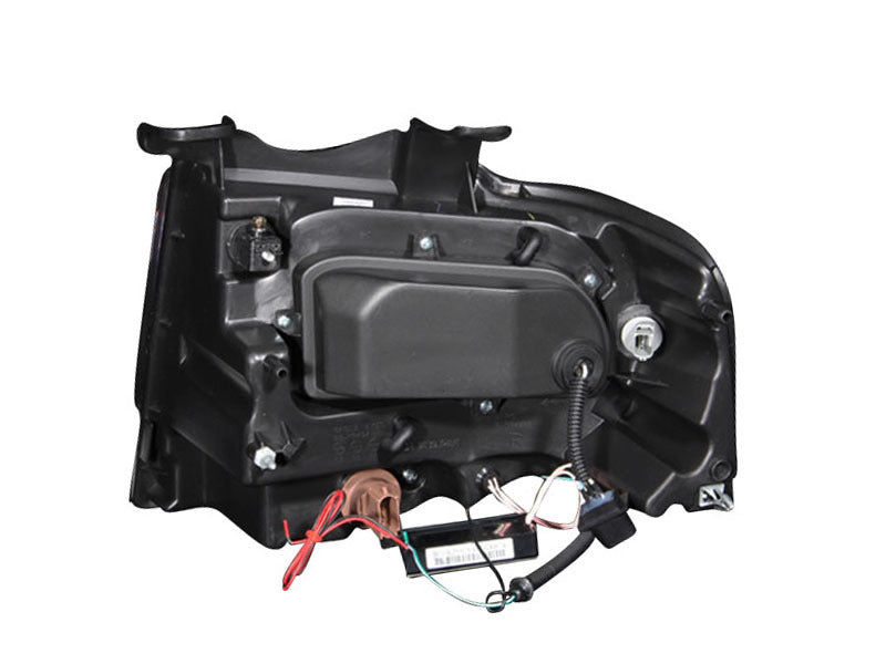 ANZO 2007-2014 Ford Expedition projector headlights with chrome housing and clear lens, featuring halo design.