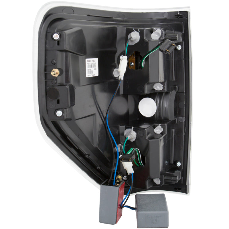 ANZO LED Taillights for 2009-2013 Ford F-150 in smoke finish, showcasing modern design and superior lighting.