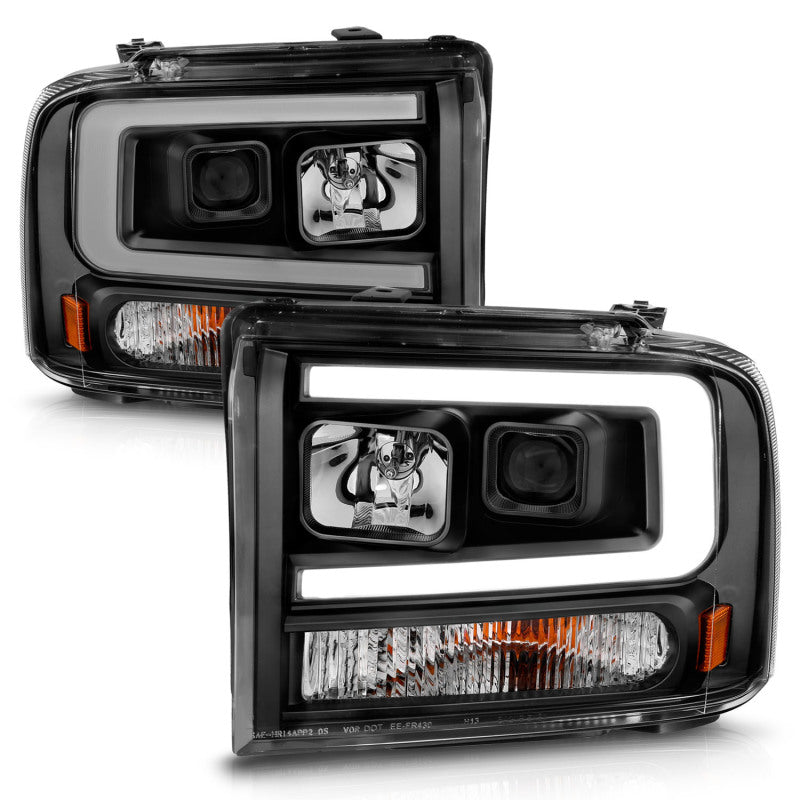 ANZO 99-04 Ford F250/F350/F450/Excursion Projector Headlight showcasing modern design and powerful light output.