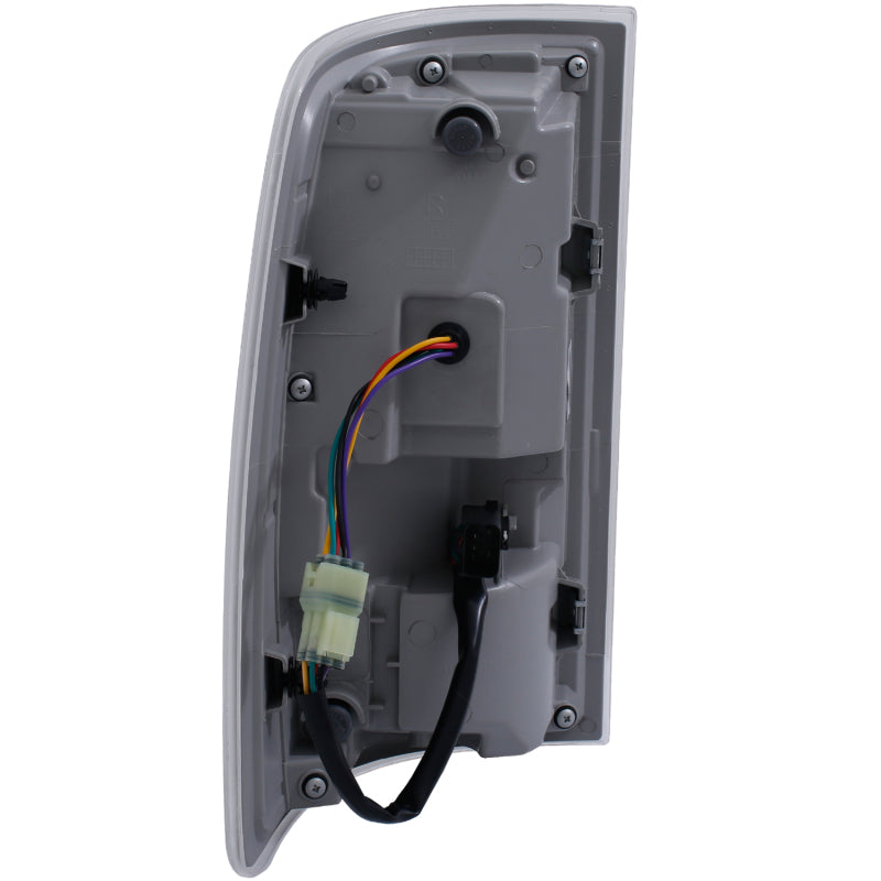 ANZO LED Black Taillights for 2013-2017 Dodge Ram 1500/2500/3500, featuring a sleek red/smoke lens design.