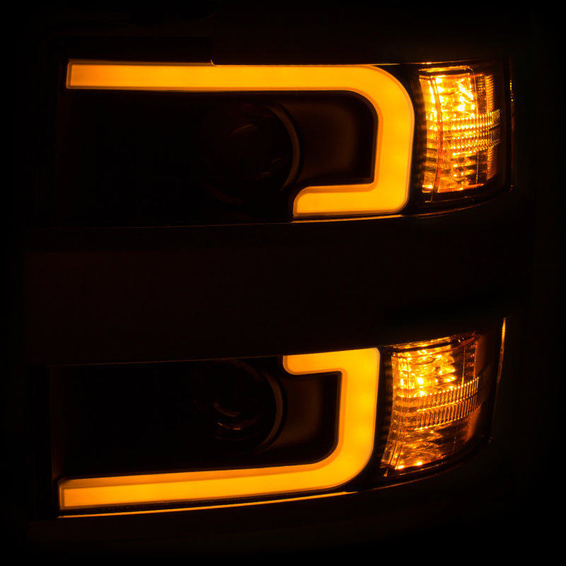 ANZO Projector Headlights for 2015-2017 Chevrolet Silverado 2500HD and 3500HD, showcasing innovative design and superior illumination.