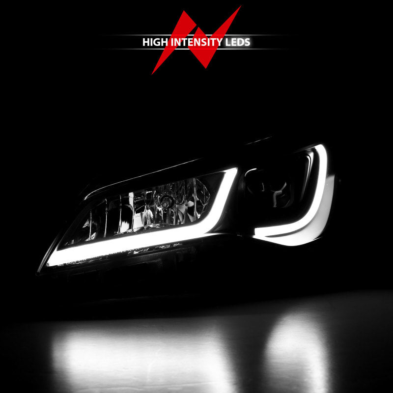 ANZO Projector Headlights for 2015-2016 Toyota Camry, featuring black housing and amber accents.