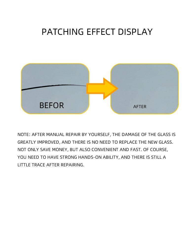 Auto Glass Windshield Repair Tool Set featuring 5 bottles of resin for effective windshield chip repair.