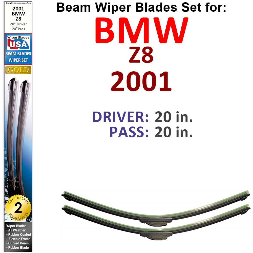 Wiper blades for BMW Z8.