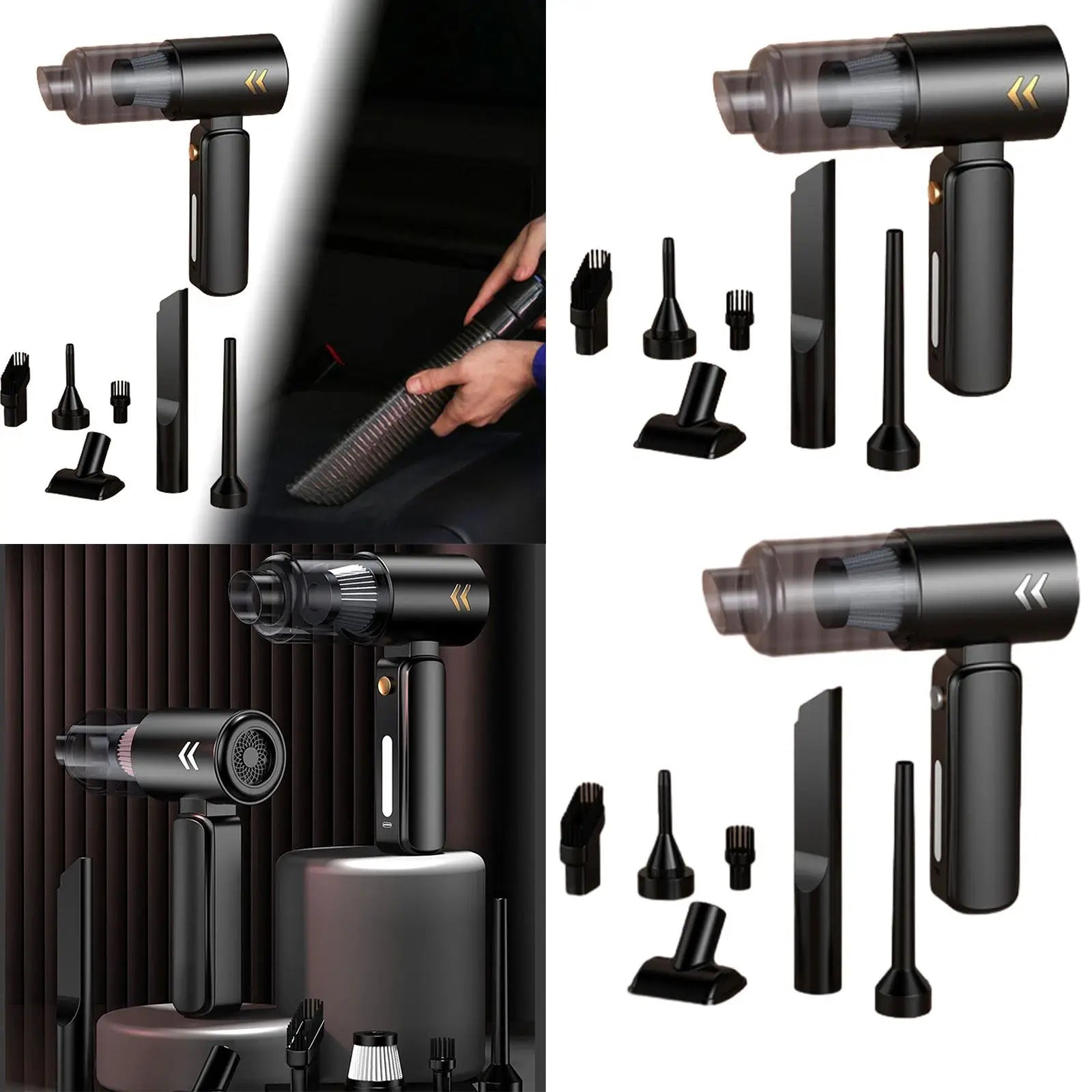 Lightweight handheld vacuum cleaner with powerful 8000PA suction, designed for home and car use.