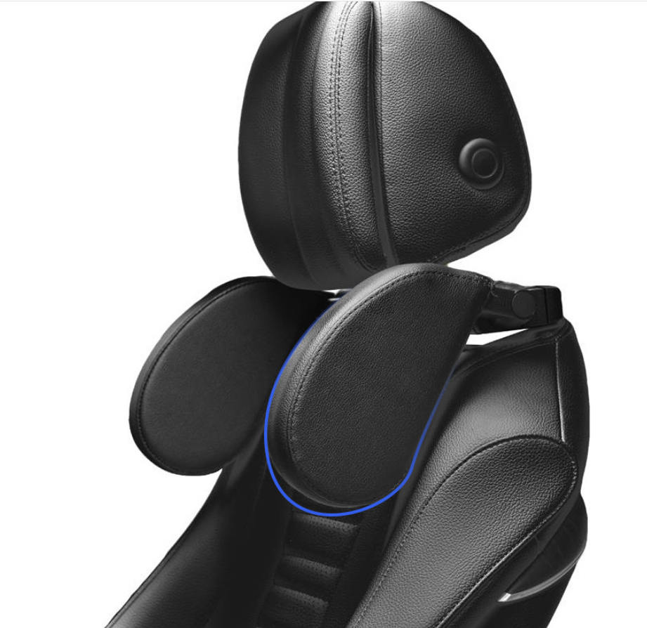 Car rear headrest sleeping artifact designed for children and adults, featuring leather exterior and high resilience cotton filling for comfort.