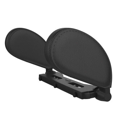 Car rear headrest sleeping artifact designed for children and adults, featuring leather exterior and high resilience cotton filling for comfort.