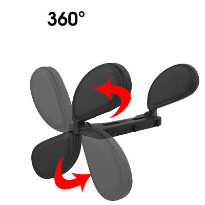 Car rear headrest sleeping artifact designed for children and adults, featuring leather exterior and high resilience cotton filling for comfort.