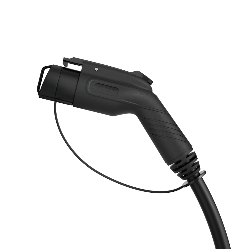 EVIQO Level 2 EV Charger with a 25-foot cable and NEMA 14-50 plug, designed for efficient electric vehicle charging.